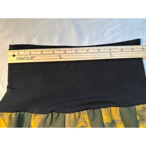 Y2K  EVA GERMAIN PARIS Unique Pattern black elastic High Waisted Skirt France - Picture 11 of 16